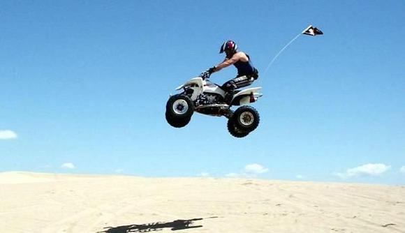 Jumping my old YFZ at St. Anthony Idaho                                                                                                                                                                 