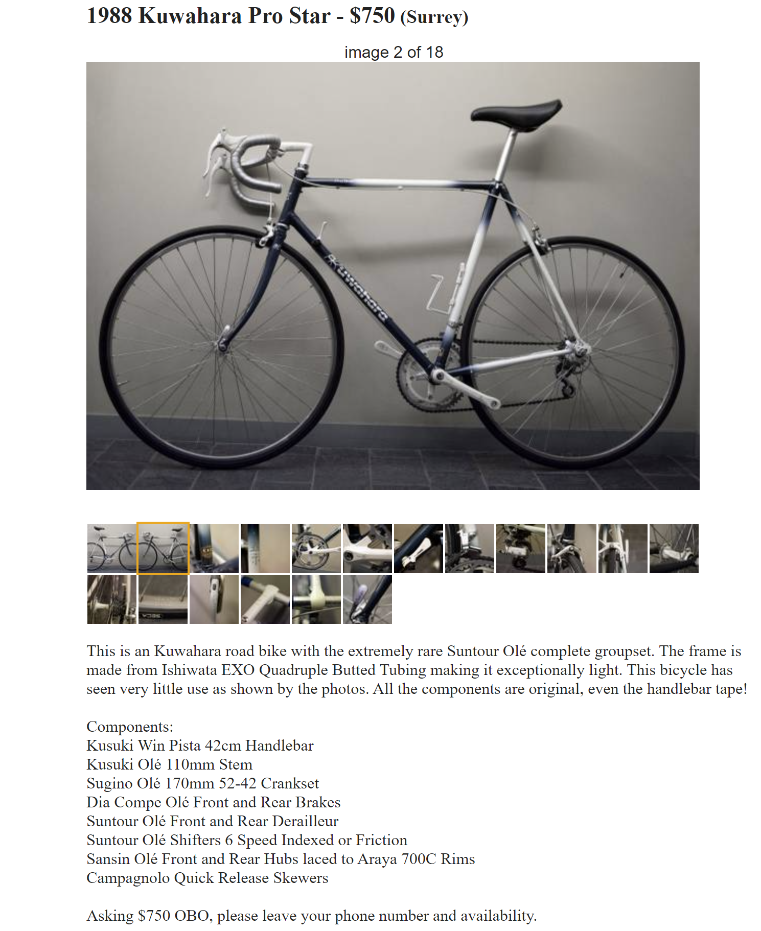surrey bike for sale craigslist