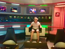 My wife on the Star Trek tour