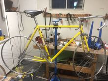 Starting to resemble an actual bike....!
