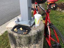 Running late so breakfast on the road via a “pedal through”