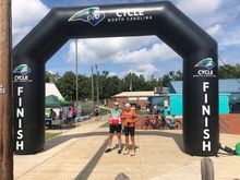 My brother and me at today’s finish. 