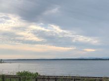Early morning view, rode along the lake to start the day.
