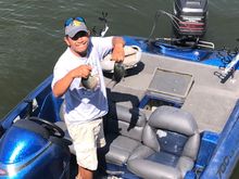 Two nice white bass, he caught one when I first got there.