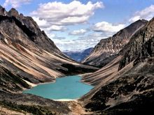 Beryl Lake from Campus Pass trail, Jasper NP ^