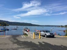 Busy at the boat launch