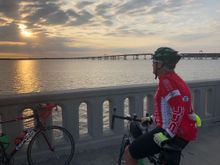 Rick checking out the view, nice to have cloud cover!!