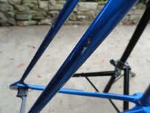And this one is about 1/2 Inch and is on the drive side seat stay, other wise all is ok and would be a great start for her new bike.