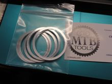 1mm spacers for Italian Bottom brackets from MTB tools.