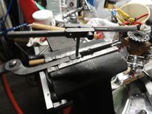 Tapped out the holes for the new pins to fit.