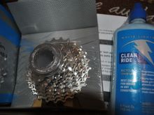 It is only a Sora 12-25 and I was surprised it came in silver I thought is was black.  