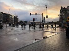 Morning commuters