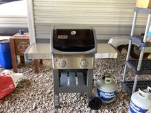 Weber Spirit 2 just finished the break in burn off. Being 103 outside I’m burning out. 