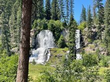 The lunch spot was unreal. Privately owned with a little cabin and a three seater outhouse. Stunning waterfall that cooled the air. 

Back to the 3-seat outhouse; Please understand, one opens the door and there are three seats, akimbo for group relief. 