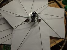 I have left the sheets of paper in place so that the pattern shows up better.  