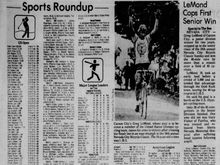 "LeMond Cops First Senior Win" The Sacramento Bee, June 18, 1979