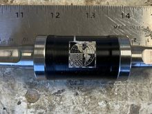 Spindle is hollow Titanium a,d 113mm, not sure what taper but assume ISO?