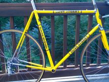 ^^^ Good paint, plus chrome is not bad - minimal pitting.  Below the race team jersey.
