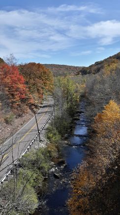 October 14, 2020 - View from the Keystone Viaduct on the Great Allegheny Passage near Meyersdale, PA