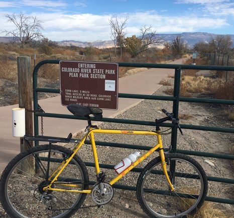 Start of this trail segment is not many miles from home.