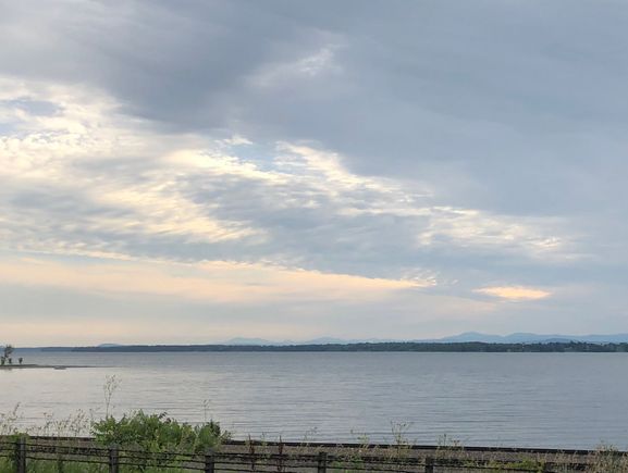 Early morning view, rode along the lake to start the day.