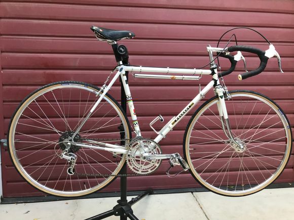 Initial set up when I was using it with a Crane long cage RD. You can see how the pulley wheels sit lower because of the pre-tensioning. 