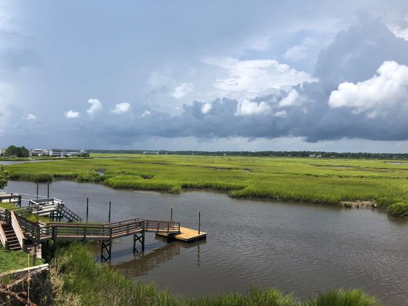 Our view out the back of the house. Great kayaking during high tide.