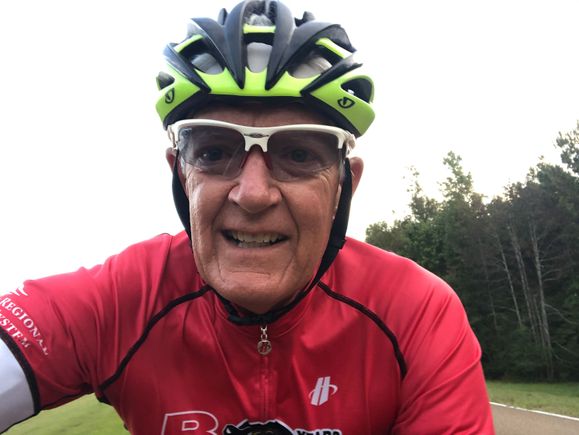 Early ride selfie 