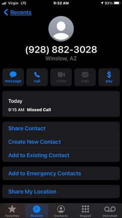 I use my phone for work but only answer numbers from in state. Had this call a couple weeks ago, the only person I know of there is a girl driving a flat bed Ford.  No I don't answer.