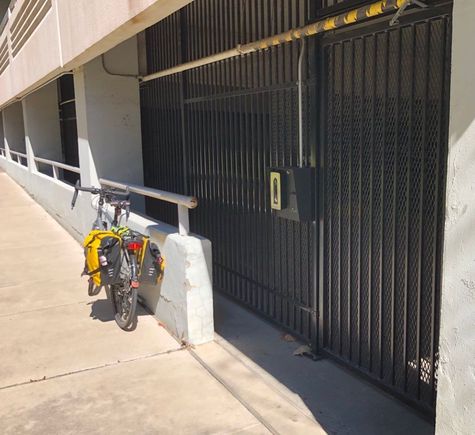 Access to cage by card key. 