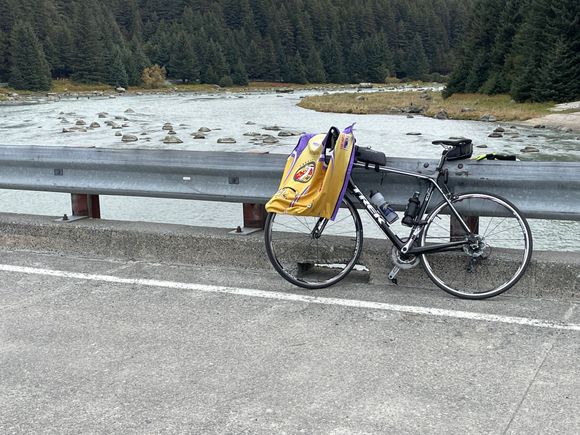 Chilkoot River. No bears in this picture but vintage South Salem Cycleworks vest.  

Mike