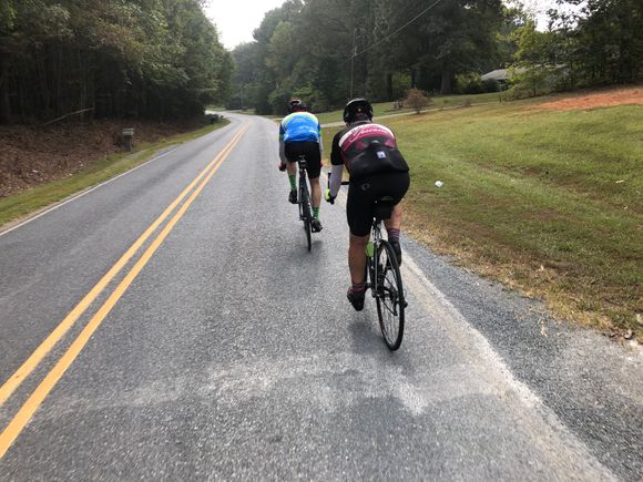 Doug pulling and Rick on his wheel.