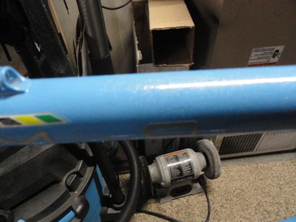 This is the polyurethane note the small scratches from just being in the shop.