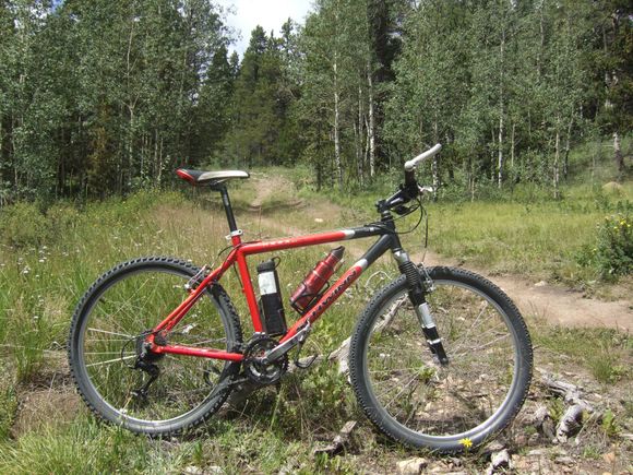 A soft font but very  nice bike and  trash save even with coponent's