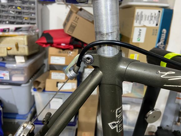 Very scratched brifter may explain the bent bars 