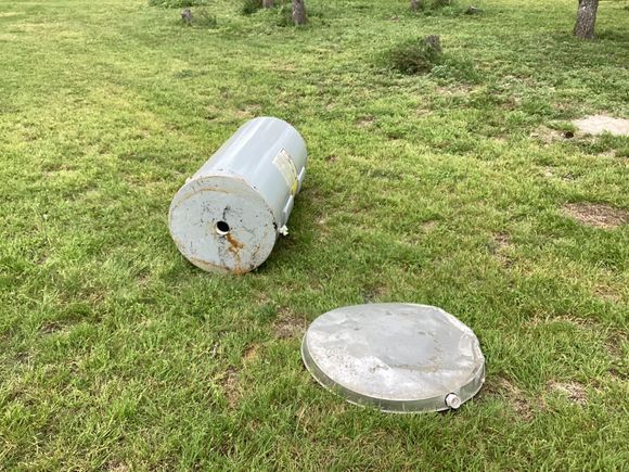 Getting a plastic drip pan. Another item for target practice I guess.