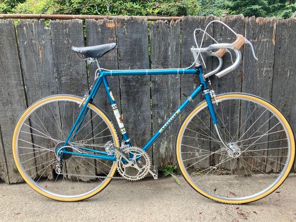 1971 PA 10, stock except for the brake levers and tires. I obviously added bar tape after this photo was taken!