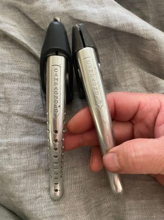 I have both sets of the early 70s, no holes and 1975 super record with holes. 

The supers are a 9.8 out of ten (smudge of dust)

I’ll trade you the Merckx ones for my 82 merckx