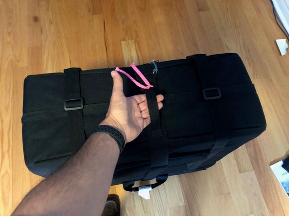 This is the carrying handle of the velcro strap