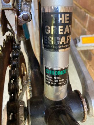 Tre-tubi, and originally sold in Greenville.  A part of me died when The Great Escape, one of the two bike boom era shops there, became a Trek store.