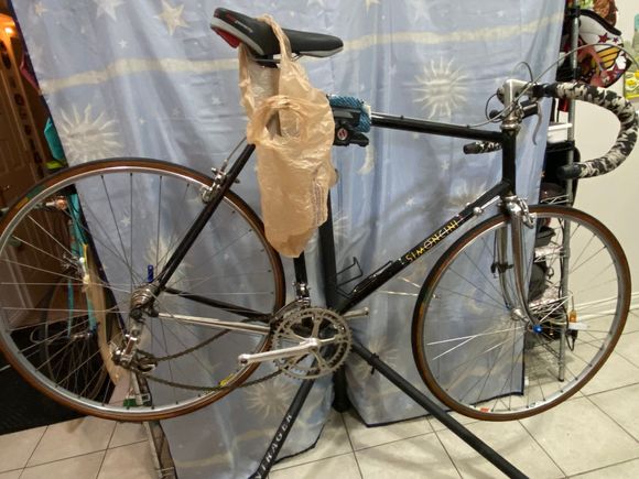 A little basic clean up, getting rid of the brake cables, tape