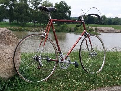 1974 Schwinn Paramount.  I had lusted after this bike for several years, and about 1 year after the divorce, could finally afford it.  Paid near FMV ($1000) for it with no regrets.