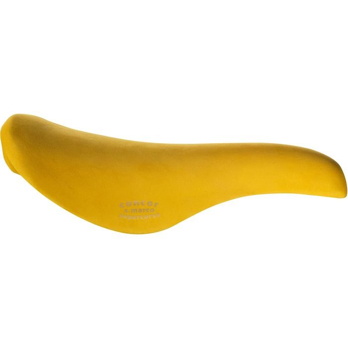 yellow road bike saddle