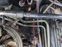 TV cable @ engine shown circled in red