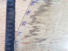 Photo 1 of 3 for the upper edge profile dimensioning. All measurements relative to corner of glass in lower left of pictures. 