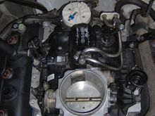 Plenum and throttle body installed.