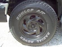 A close up picture of my rims. They are clean here. They show every spec of dirt... especially after it rains.