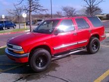 New tires before BL. This is what your truck will look like with just torsion bar/shackles on 31s