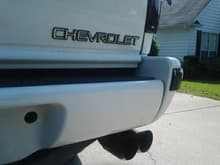 Photo of the exhaust tip and tail light cover