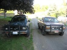 Mine and my friends trucks